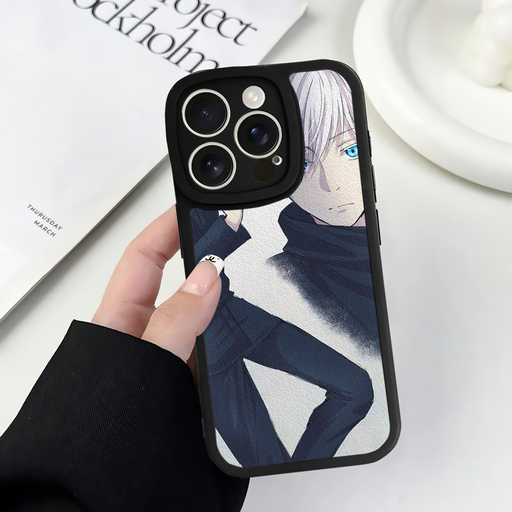 （画像用） 呪術廻戦 Jujutsu Kaisen 【iPhone 16シリーズ対応】シリコンスマホケース（レザー調） 材質：シリコン